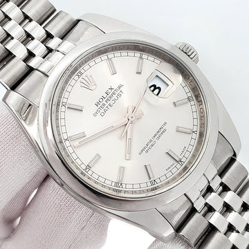 Rolex Datejust Silver Index Steel Jubilee 36mm Watch 116200