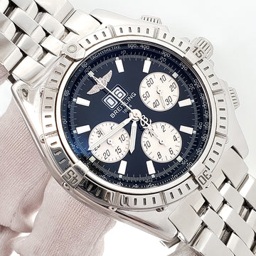 Breitling Windrider Crosswind Special Big Date Chronograph Automatic 44mm Watch A44355 Box Papers