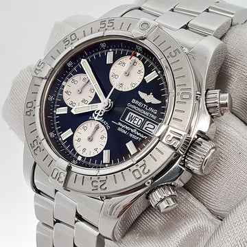 Breitling Chrono SuperOcean Day-Date 42mm Black Concentric Dial Steel Watch A13340