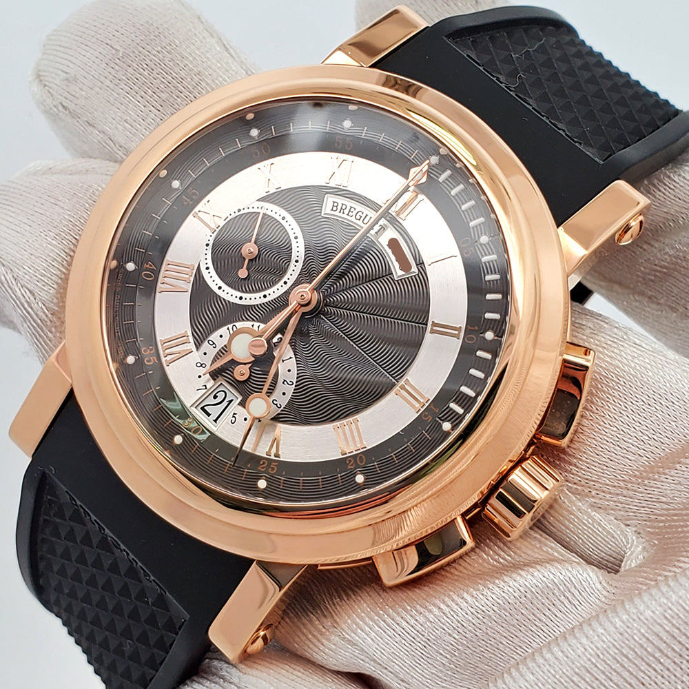 Breguet Marine Chronograph 5827BR Rose Gold 42mm Watch Papers