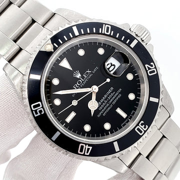 1997 Rolex Submariner Date 40mm Steel Oyster Watch 16610 Papers