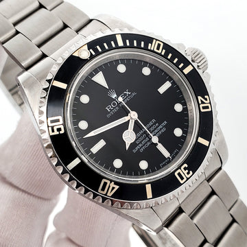 2010 Rolex Submariner Engraved Rehaut No-Date  Steel 40mm Watch 14060M