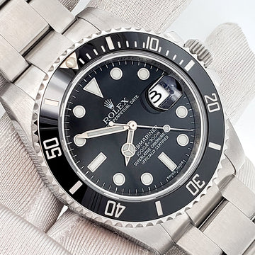 Rolex Submariner Date 40mm Black Dial Steel Watch 116610LN Box Papers