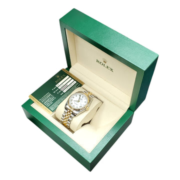 2013 Rolex Datejust 116233 White Roman Dial Jubilee 36mm Watch Box Papers