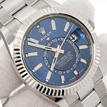 2023 Rolex Sky-Dweller 42mm Blue Index Oyster Watch 336934 Box Papers