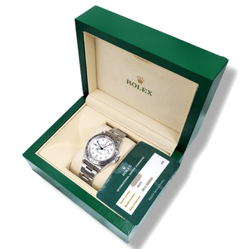 Unpolished 2002 Rolex Explorer II Polar White Steel 40mm Watch 16570 Box/2013 Service Papers