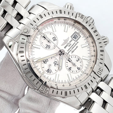 Breitling Chronomat Evolution White Dial Chronograph 44mm Steel Watch A13356