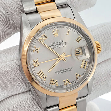 Rolex Datejust 116203 Roman Slate Dial 36mm Two-Tone Oyster Watch