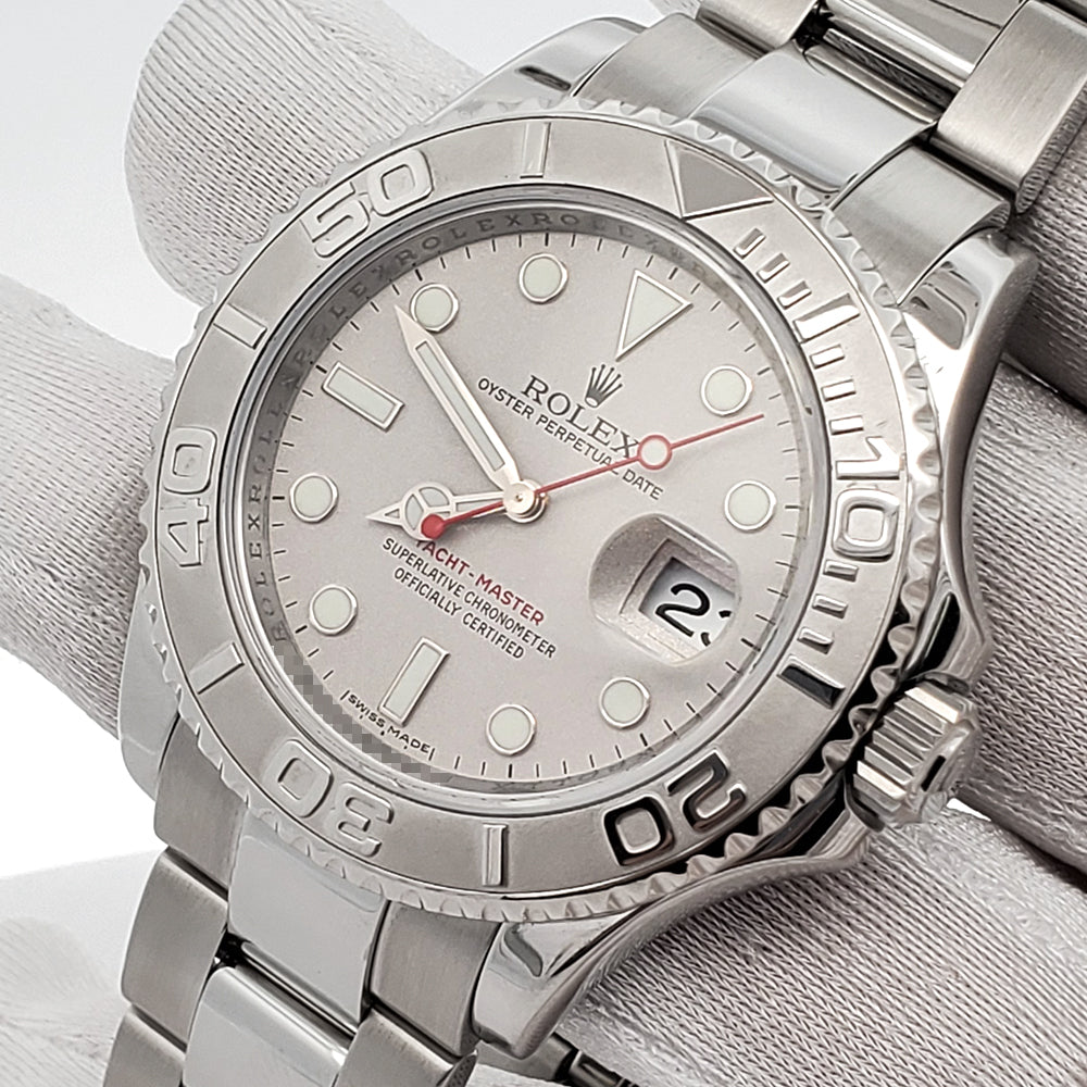 2007 Rolex Yacht-Master 40mm Platinum Bezel Steel Watch 16622 Box Papers/Service 2024