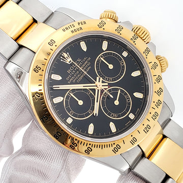Rolex Daytona Black Index 2-Tone 40mm Watch 116523 Box/ Papers/Tag