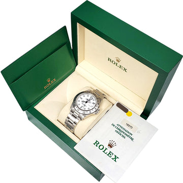 1999 Rolex Explorer II 40mm Polar White Steel Oyster Watch 16570 Box Papers