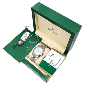 2019 Rolex Datejust White Roman Dial Steel Oyster 36mm Watch 116200 Box/Papers/Tag