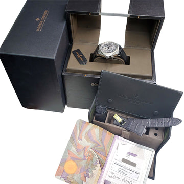 Vacheron Constantin Overseas Dual Time 42mm Slate Grey Dial Titanium Bezel 47450/000W/9511 Watch Box Papers