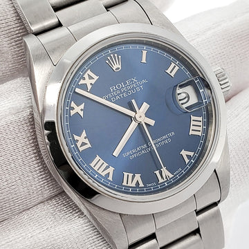 Rolex Datejust 31mm Blue Roman Steel Oyster Watch 78240