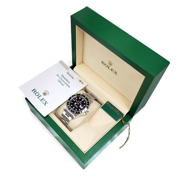 2004 Rolex GMT-Master II 40mm Black Bezel Steel Watch 16710 Box/Papers/Tag