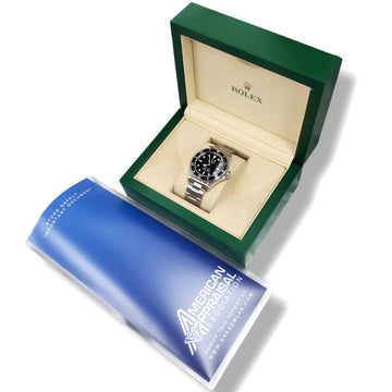 Random Serial Unpolished Rolex Submariner Engraved Rehaut No-Date Black Dial Steel 40mm Watch 14060M Box/Appraisal