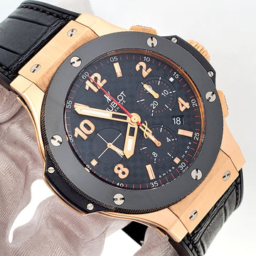 Hublot Big Bang Rose Gold Chronograph 44mm Watch 301.PB.131.RX Papers