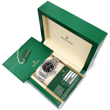 2011 Rolex Explorer II Engraved Rehaut Black Dial Steel 40mm Watch 16570 Box/Papers/Tag