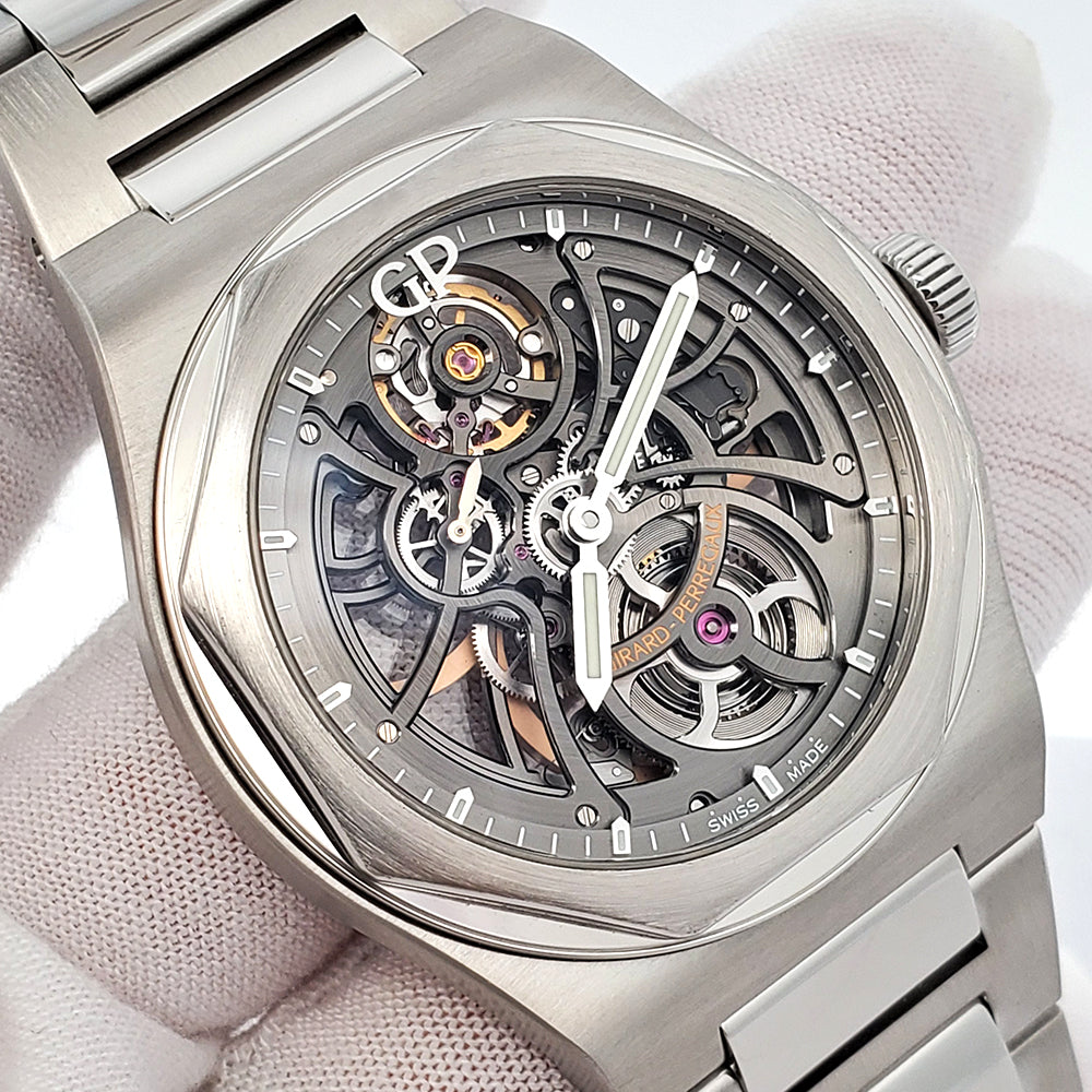 2021 Girard Perregaux Laureato Skeleton Openworked  42mm Steel Watch Box Papers 81015-11-001-11A