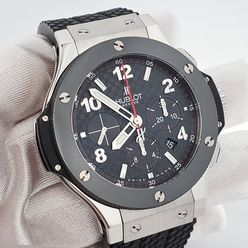 Hublot Big Bang Chronograph 44mm Black Dial CeramicBezel Steel Watch 301.SB.131.RX