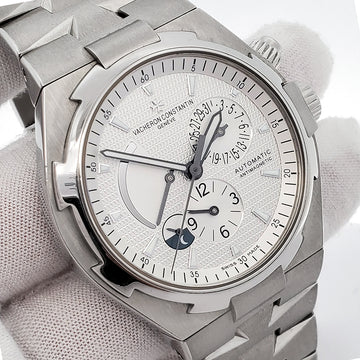 Vacheron Constantin Overseas Dual Time 42mm Chronograph Steel Watch 47450