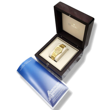 Audemars Piguet Royal Oak 18K Yellow Gold Champagne Diamond Dial 33mm Quartz Watch 56303BA Box/Appraisal
