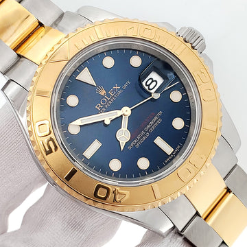 Rolex Yacht-Master Blue Dial Yellow Gold/Steel 40mm Watch 16623 Box/Papers/Tag