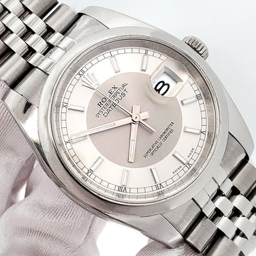 Rolex Datejust Silver Tuxedo Dial 116200 Steel Jubilee 36mm Watch Box Papers