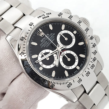 Rolex Cosmograph Daytona 40mm Black Dial Steel Watch 116520 Box Papers