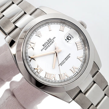 Rolex Datejust 41 126300 White Index Dial Steel Oyster Watch Box/Apr