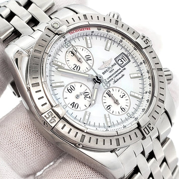 Breitling Chronomat Evolution White Dial Chronograph 44mm Stainless Steel Watch A13356