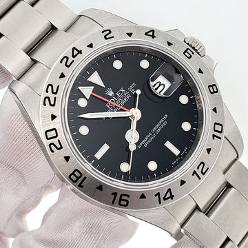 Unworn Stickered Rolex Explorer II Black Dial Steel Oyster 40mm Watch 16570 Box/Papers/Tag