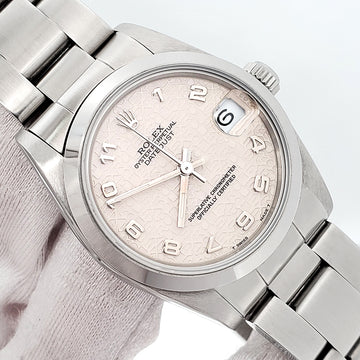 1995 Rolex Datejust 31mm Cream Oyster Arabic Dial Steel Watch 68240 Papers