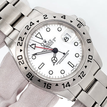 Rolex Explorer II Polar White Steel Oyster 40mm Watch 16570