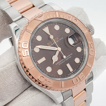 Rolex Yacht-Master 40 126621 Chocolate Dial Two-Tone Everose Gold and Steel Watch Box Papers