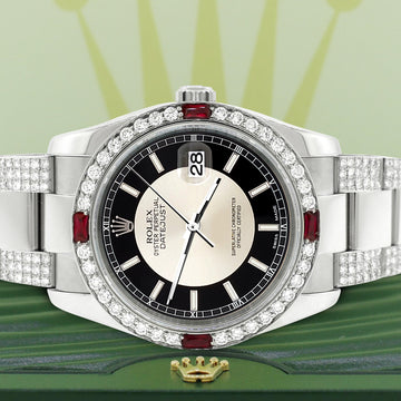 Rolex Datejust 36mm 4.5Ct Diamond Bezel/Bracelet/Bulleyes Dial 116200 Steel Watch