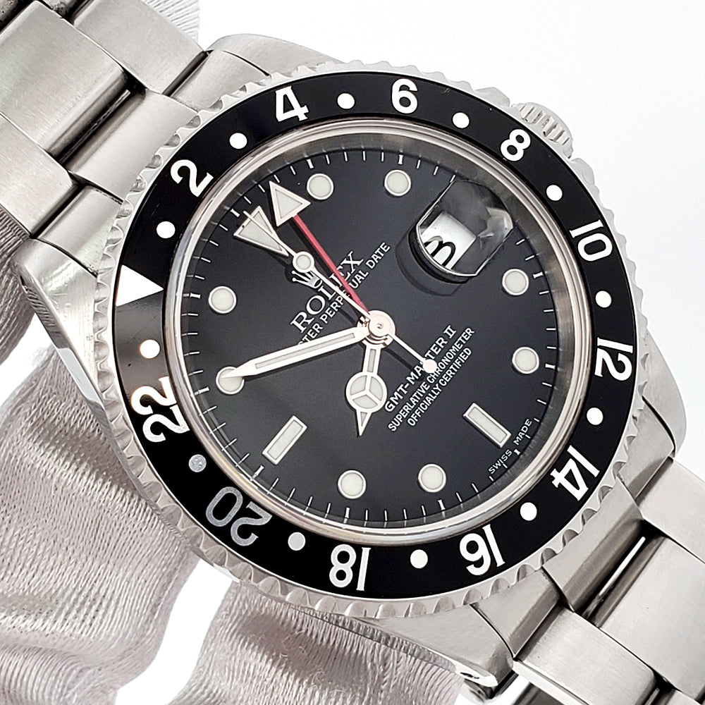 2005 Rolex GMT-Master II 40mm Steel Watch 16710 Papers/Service Papers