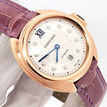2019 Cartier CLÉ Factory Diamond Dial Rose Gold 3947 WJCL0031 31mm Watch Box Papers