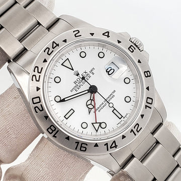 2000 Rolex Explorer II 40mm Polar White Steel Oyster Watch 16570 Box Papers