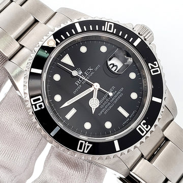 Rolex Submariner Date Engraved Rehaut 40mm Steel Oyster Watch 16610 Box/Papers/Tag