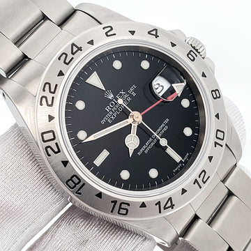 Rolex Explorer II 40mm Black Dial Steel Oyster Watch 16570 Box Papers