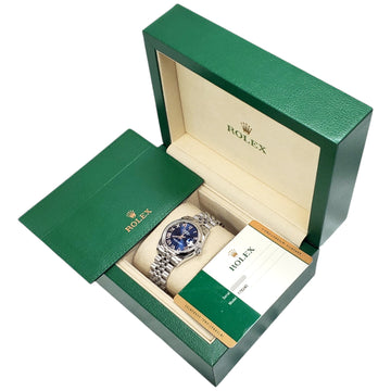 2018 Rolex Datejust Midsize Blue Roman Dial Steel 178240 31mm Jubilee Watch Box Papers