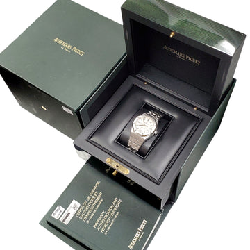 Audemars Piguet Royal Oak 37mm Silver Index Dial Steel Watch 15450ST Box Papers