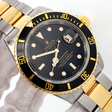 2012 Rolex Submariner Date 16613 Yellow Gold/Steel Black Dial 40mm Watch Papers