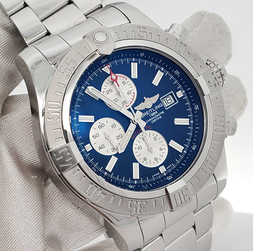 Breitling Super Avenger II Chronograph 48mm Blue Dial Steel Watch A13371