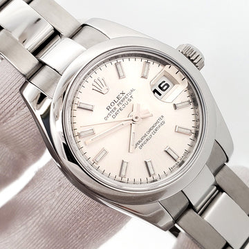 Rolex Datejust Silver Index 26mm Steel Oyster Watch 179160 Box Papers