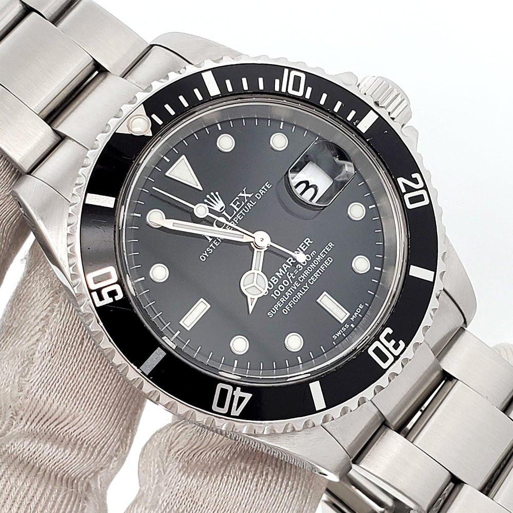 Rolex Submariner Date 16610 40mm Steel Watch Papers