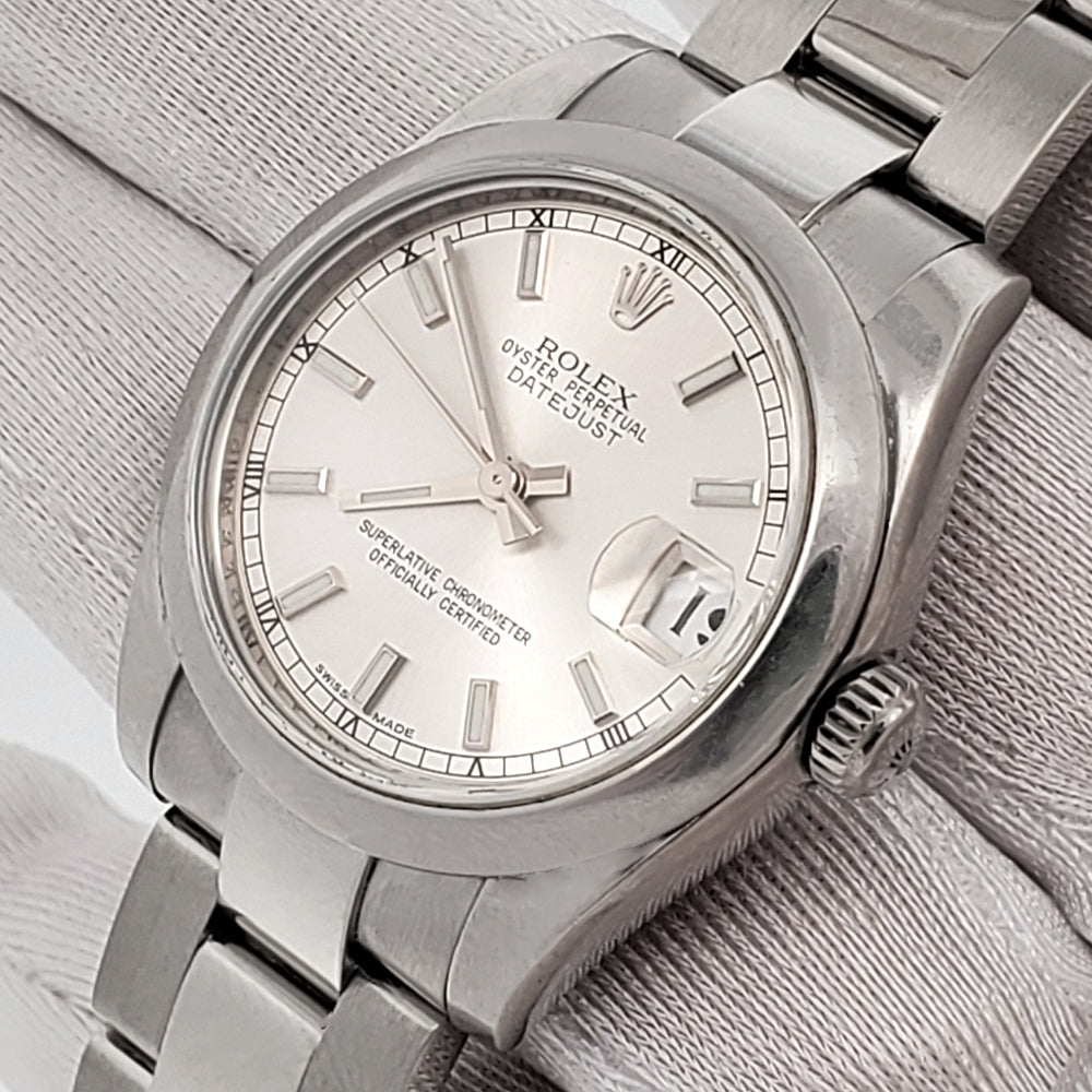 Rolex Datejust 31mm Silver Index Steel Oyster Watch 178240 Box Papers
