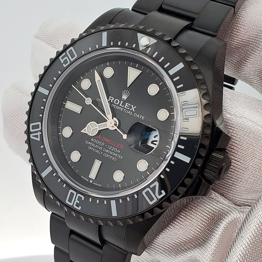 Rolex Black-PVD Sea Dweller Deepsea Blue Black Watch 116660 | WatchGuyNYC Black / None