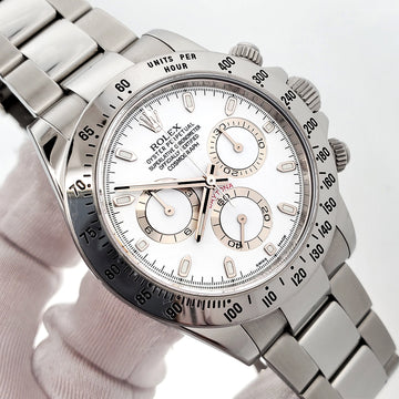 2016 Rolex Cosmograph Daytona 40mm 116520 White Dial Steel Watch Box Papers